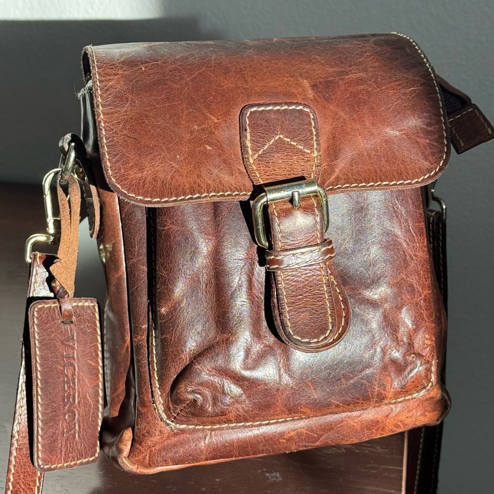 VICEROY Genuine Leather Crossbody Bag Brown Leather Shoulder | Vintage